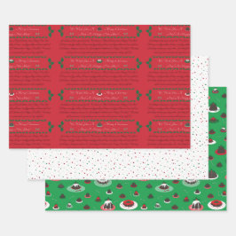 Koordinierung des Set - Weihnachtswrapping Paper Geschenkpapier Set