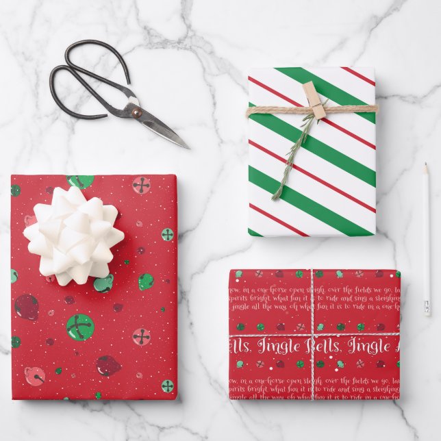 Koordinierung des Weihnachtsdokuments für Set Geschenkpapier Set (Vorderseite)