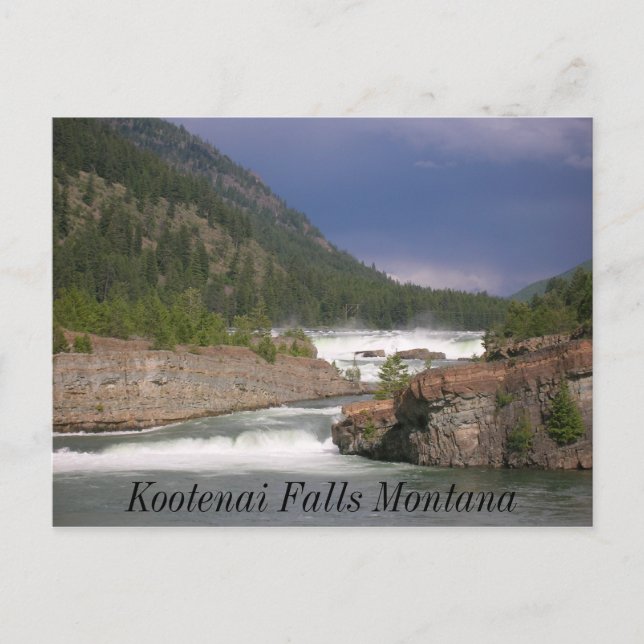 Kootenai Falls Montana Postcard Postkarte (Vorderseite)