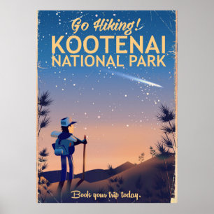 Kootenai Nationalpark Wanderposter Poster