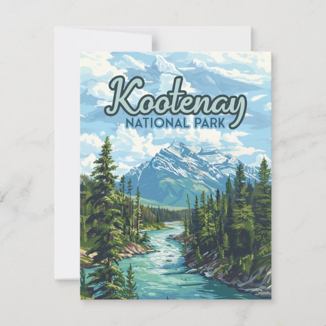 Kootenay National Park Canada BC Flat Card (Vorderseite)