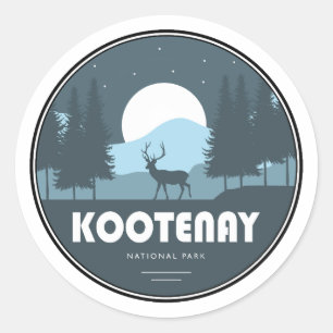 Kootenay National Park Hirsche Runder Aufkleber