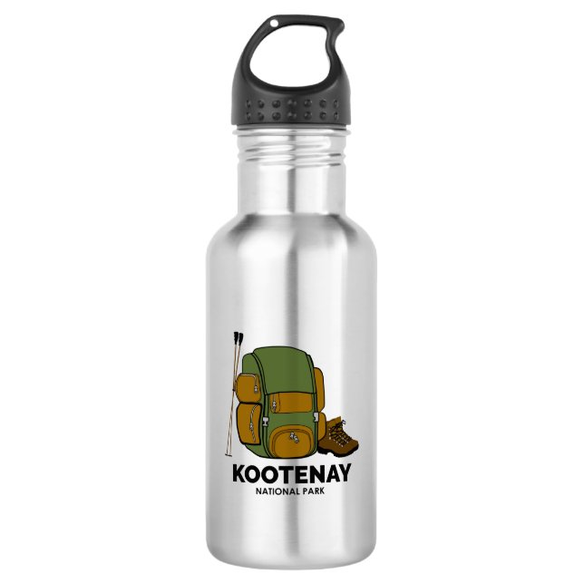 Kootenay-Nationalpark-Backpack Edelstahlflasche (Vorderseite)