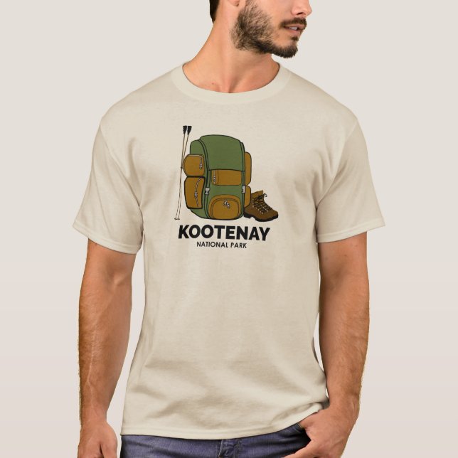Kootenay-Nationalpark-Backpack T-Shirt (Vorderseite)