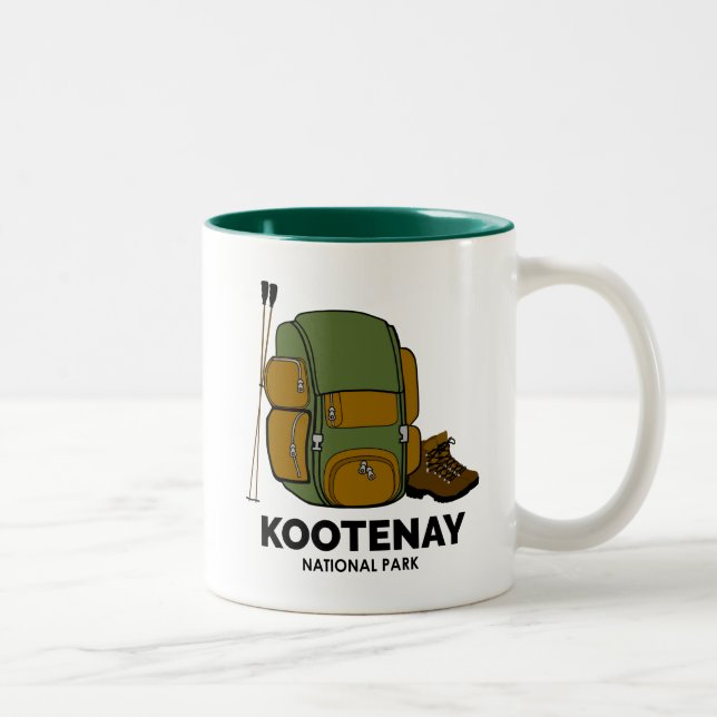 Kootenay-Nationalpark-Backpack Zweifarbige Tasse (Rechts)