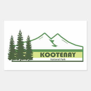 Kootenay-Nationalpark Grüne Streifen Rechteckiger Aufkleber