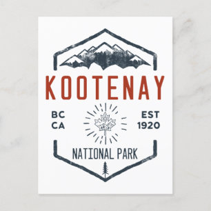 Kootenay Nationalpark Kanada Vintage-Distressed Postkarte