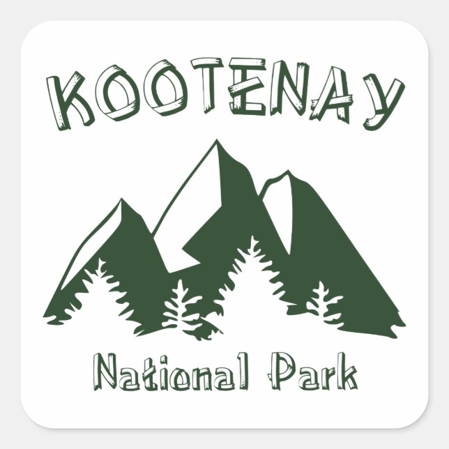 Kootenay-Nationalpark Quadratischer Aufkleber (Vorderseite)