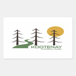 Kootenay Nationalparkweg Rechteckiger Aufkleber