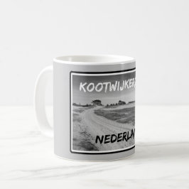 Kootwijkerzand, Nederland, Schwarzweiß Kaffeetasse