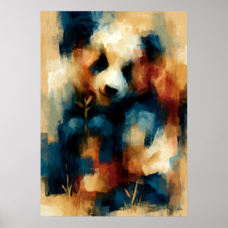 Kopanda Bambus Pause Süße Baby-Panda Kawaii Kunst Poster