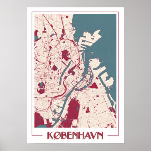 Kopenhagen BIG Classic Map RB Plakat
