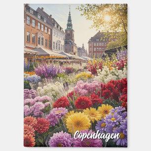 Kopenhagen Blumenmarkt Dänemark Reise Magnet