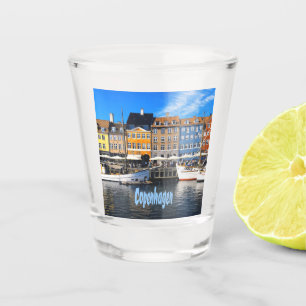 Kopenhagen Dänemark Hauptstadt Canal Zuhause Nyha Schnapsglas