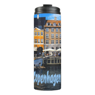 Kopenhagen Dänemark Hauptstadt Kanalhäuser Nyhavn Thermosbecher