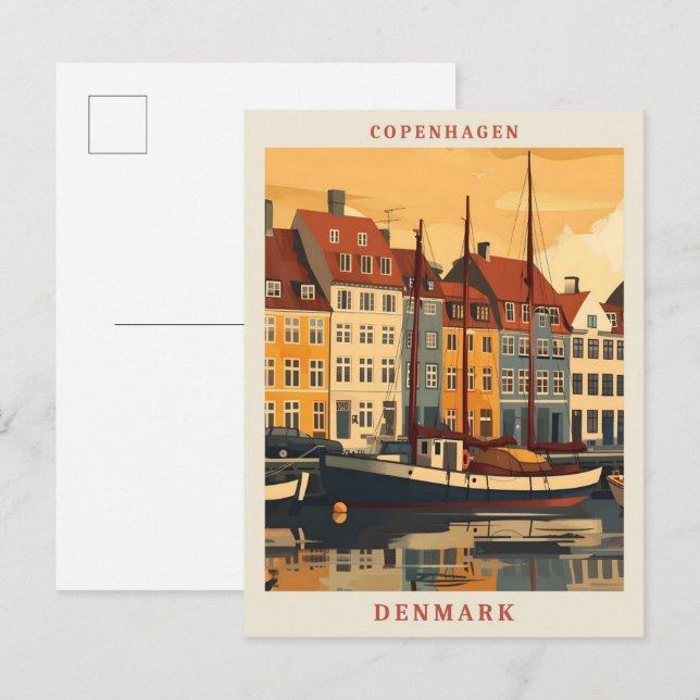 Kopenhagen Dänemark Kunst, Dichtung und Musik Postkarte (Vorne/Hinten)