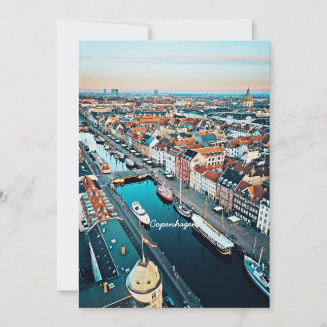 Kopenhagen, Dänemark - landschaftliche Sicht Dankeskarte (Vorderseite)