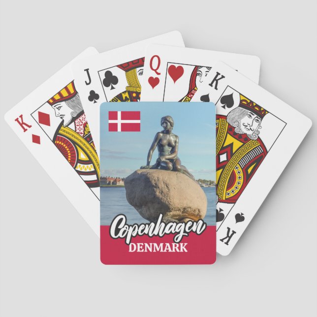 Kopenhagen Dänemark Mermaid Spielkarten (Rückseite)