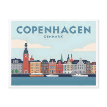 Kopenhagen Dänemark Nyhavan Waterfront Pastel Trav