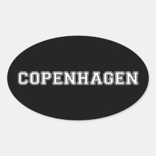 Kopenhagen Dänemark Ovaler Aufkleber