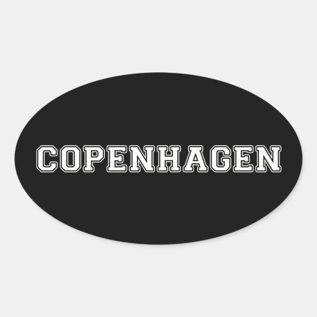Kopenhagen Dänemark Ovaler Aufkleber (Vorderseite)