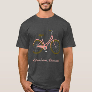 Kopenhagen Dänemark Pink Dänisches Fahrraddesign T-Shirt