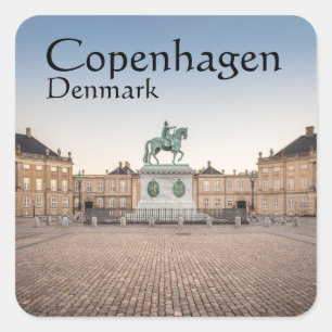 Kopenhagen Dänemark Quadratischer Aufkleber