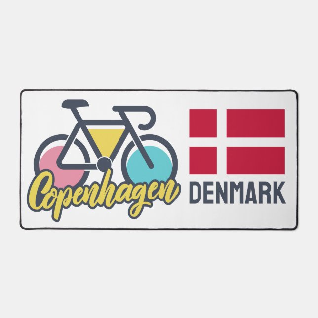Kopenhagen Dänemark Radfahren Schreibtischunterlage (Vorderseite)