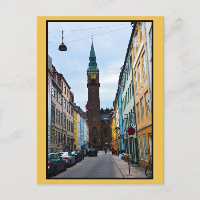 Kopenhagen, Dänemark, Rathaus Postkarte (Vorderseite)