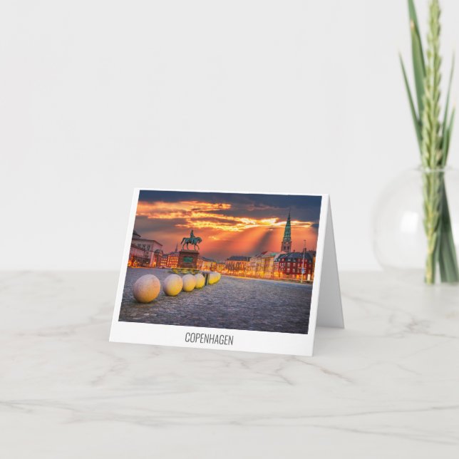 Kopenhagen, Dänemark - Reise-Postkarte Dankeskarte (Vorderseite)