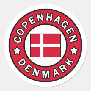 Kopenhagen Dänemark Runder Aufkleber
