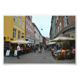 Kopenhagen, Dänemark, Sidewalk Cafes Fotodruck