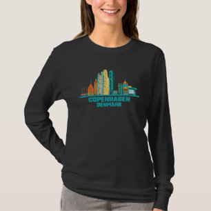 Kopenhagen Dänemark Skyline Dane Cityscape Danes D T-Shirt