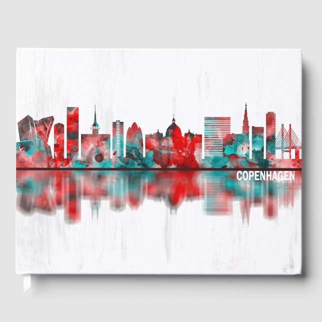 Kopenhagen Dänemark Skyline Gästebuch (Vorderseite)