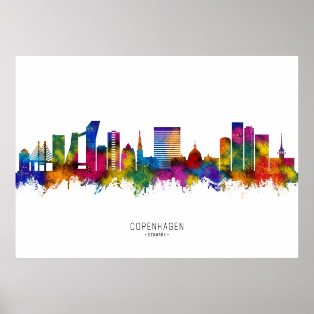 Kopenhagen Dänemark Skyline Poster (Vorne)