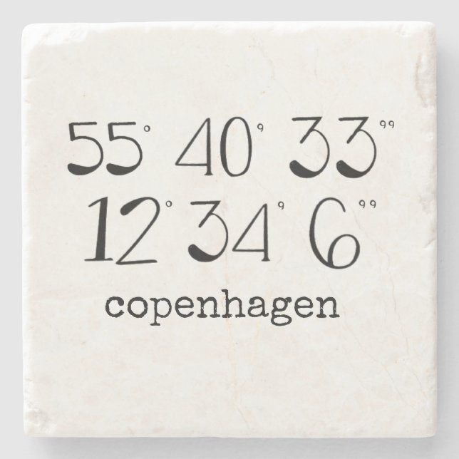 Kopenhagen, Dänemark Steinuntersetzer (Vorderseite)