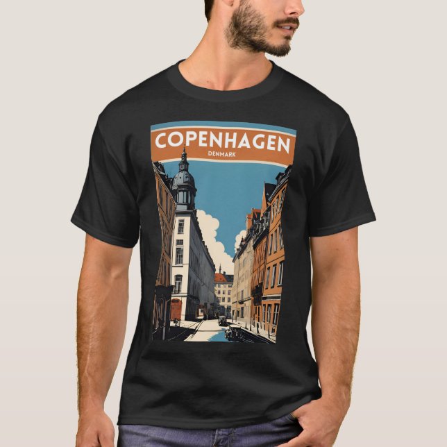 Kopenhagen Dänemark T-Shirt (Vorderseite)