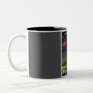 Kopenhagen Dänemark Vintage Travel Zweifarbige Tasse