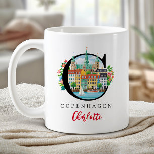 Kopenhagen Monogramm Buchstabe C Personalisiertes  Kaffeetasse