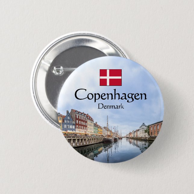 Kopenhagen Nyhavn Button (Vorne & Hinten)