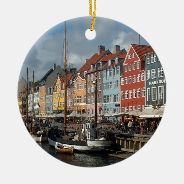 Kopenhagen Nyhavn Keramik Ornament (Vorne)
