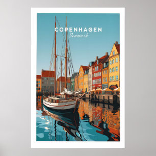 Kopenhagen Reiseplakat Druck 1 Poster
