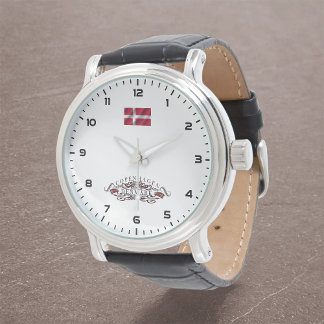 Kopenhagen ruft Vintagen schwarzen Lederband Wat a Armbanduhr