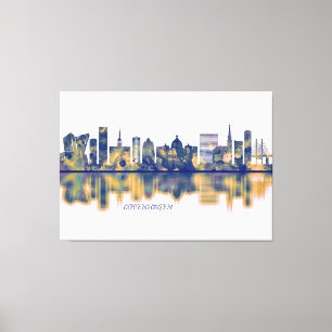 Kopenhagen Skyline Leinwanddruck