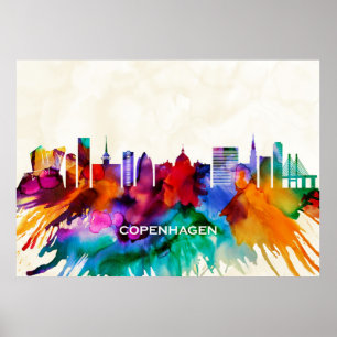 Kopenhagen Skyline Poster