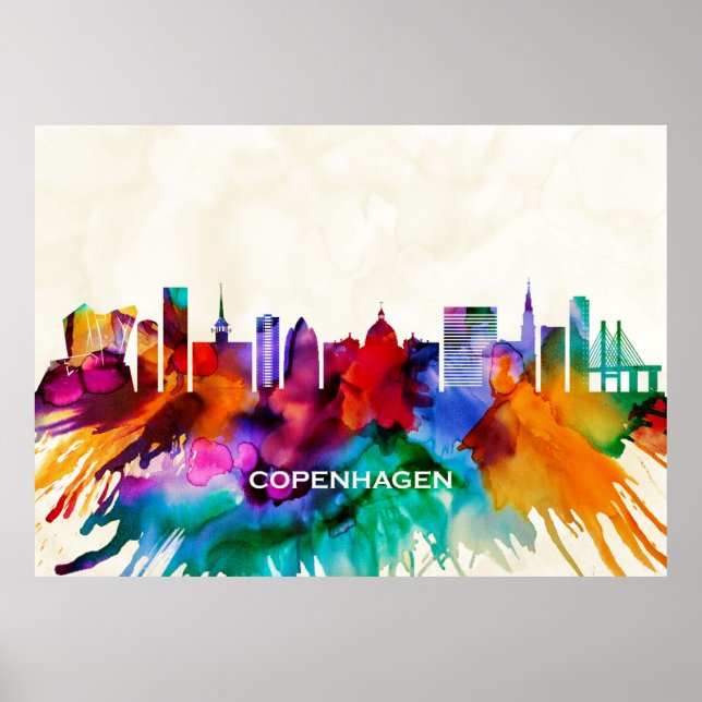 Kopenhagen Skyline Poster (Vorne)