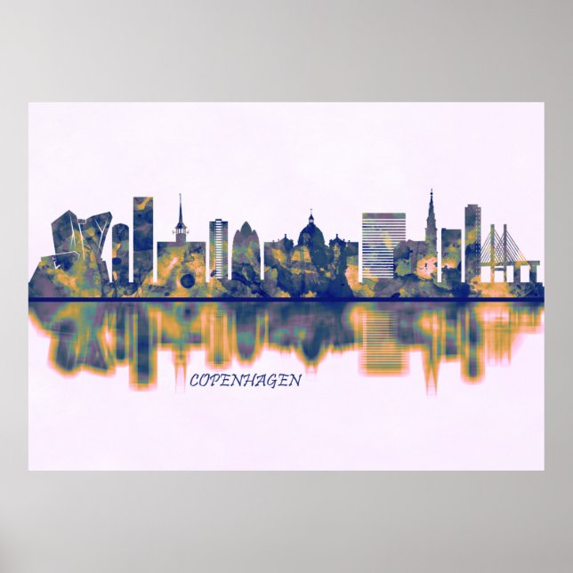 Kopenhagen Skyline Poster (Vorne)