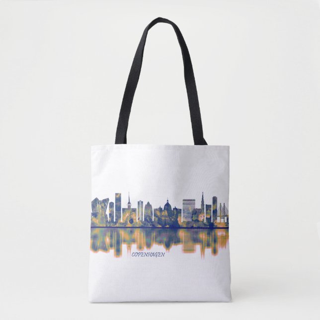 Kopenhagen Skyline Tasche (Vorderseite)
