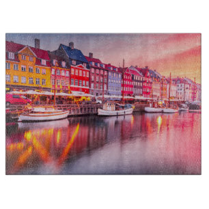 Kopenhagen Sonnenaufgang Nyhavn, Dänemark Schneidebrett