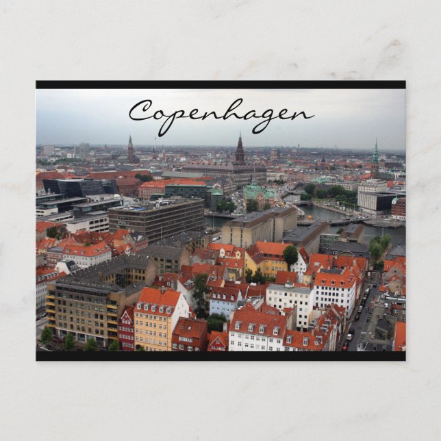 Kopenhagen-Stadt Postkarte (Vorderseite)